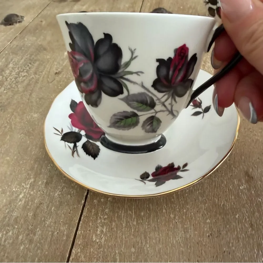 Royal Albert Bone China England Masquerade Vintage50’s Cup Saucer Plates Set